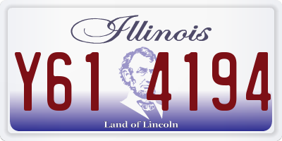 IL license plate Y614194