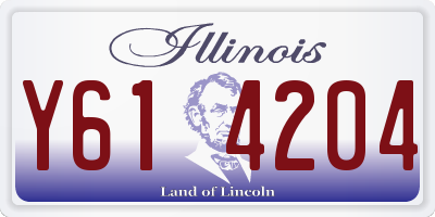 IL license plate Y614204