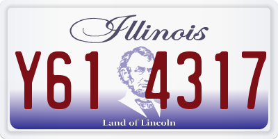IL license plate Y614317