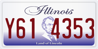 IL license plate Y614353