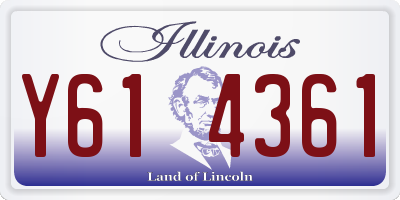 IL license plate Y614361