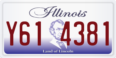 IL license plate Y614381