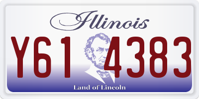 IL license plate Y614383