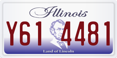 IL license plate Y614481