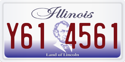 IL license plate Y614561