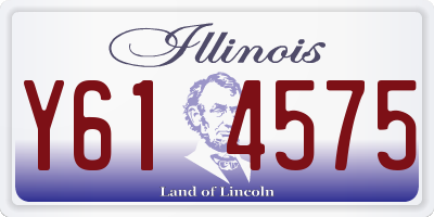 IL license plate Y614575