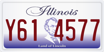 IL license plate Y614577