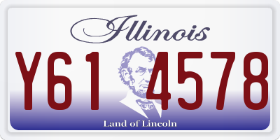 IL license plate Y614578