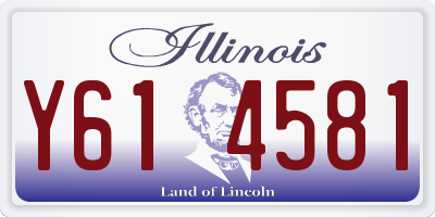 IL license plate Y614581