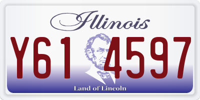 IL license plate Y614597