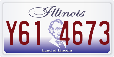 IL license plate Y614673