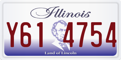 IL license plate Y614754