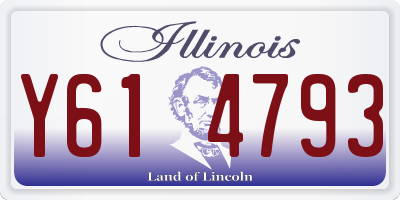 IL license plate Y614793