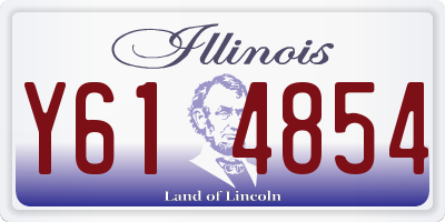 IL license plate Y614854