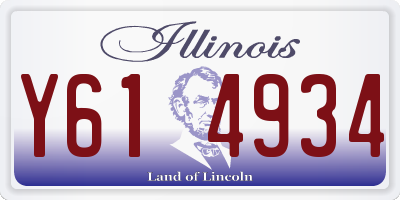 IL license plate Y614934