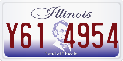 IL license plate Y614954