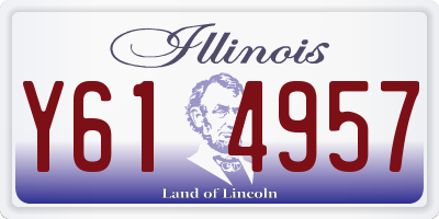 IL license plate Y614957