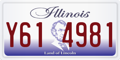 IL license plate Y614981
