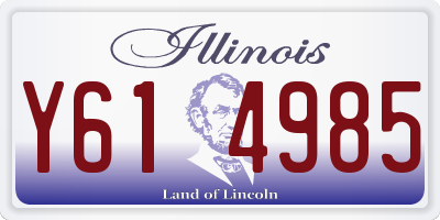 IL license plate Y614985