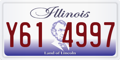 IL license plate Y614997