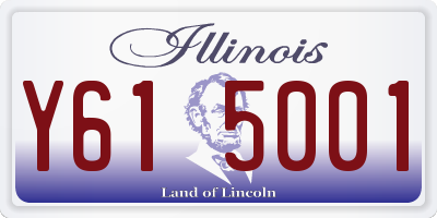 IL license plate Y615001