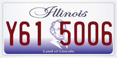 IL license plate Y615006