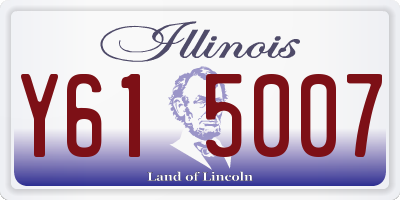 IL license plate Y615007