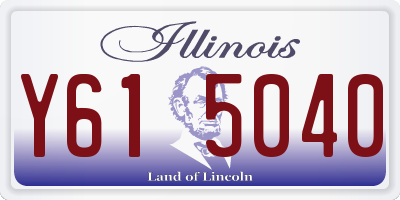 IL license plate Y615040