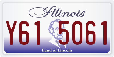 IL license plate Y615061