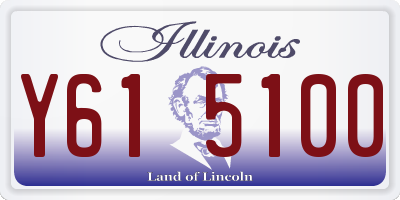 IL license plate Y615100