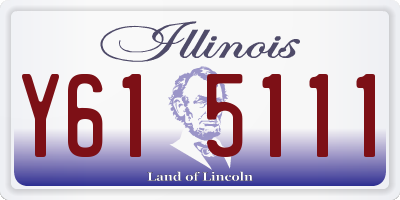 IL license plate Y615111