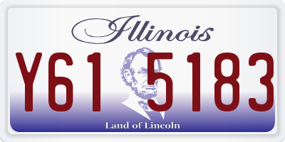 IL license plate Y615183