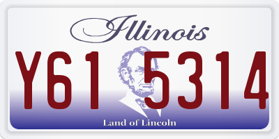 IL license plate Y615314