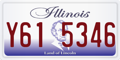 IL license plate Y615346