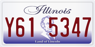 IL license plate Y615347