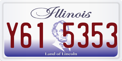 IL license plate Y615353