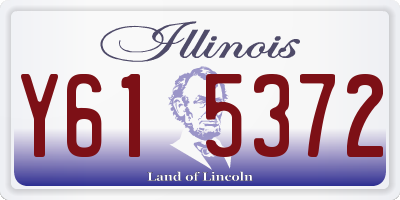 IL license plate Y615372