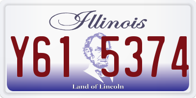 IL license plate Y615374