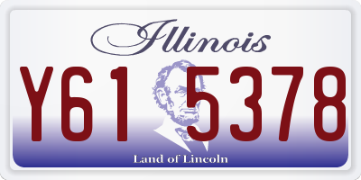 IL license plate Y615378