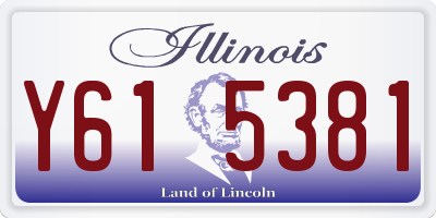 IL license plate Y615381