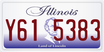 IL license plate Y615383