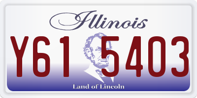 IL license plate Y615403