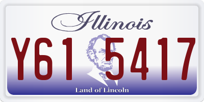 IL license plate Y615417