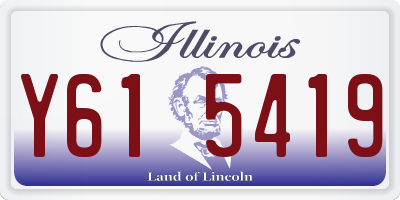 IL license plate Y615419