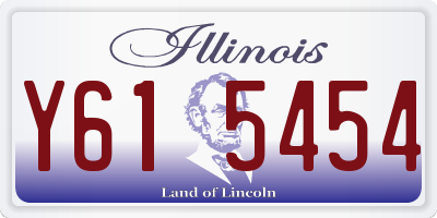 IL license plate Y615454