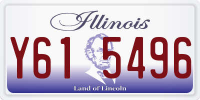 IL license plate Y615496