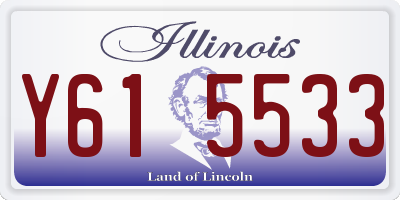 IL license plate Y615533