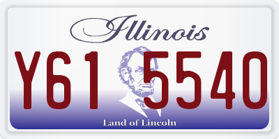 IL license plate Y615540