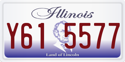IL license plate Y615577