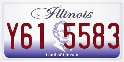 IL license plate Y615583